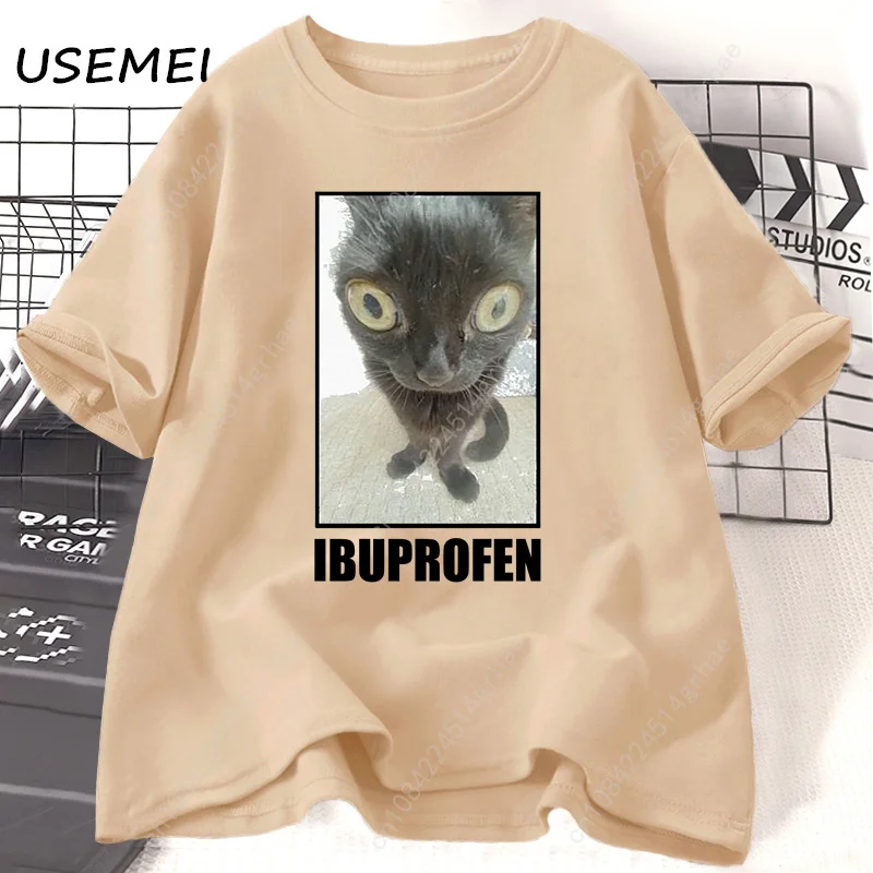 Funny Cat Ibuprofen Graphic T  - Men'S Fashion V Neck T Shirts recension och pris