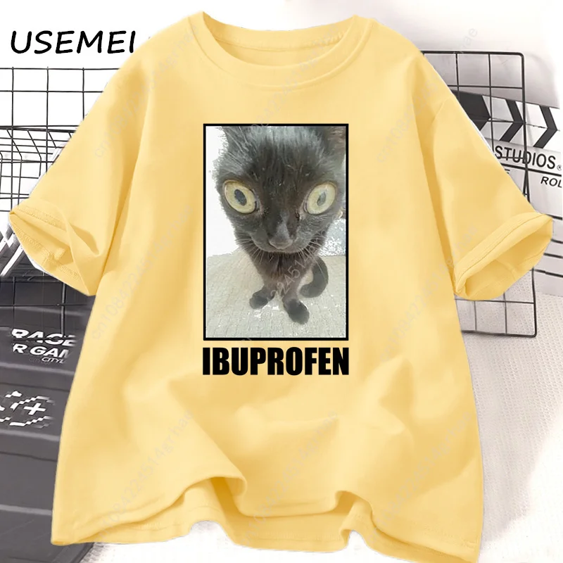 Funny Cat Ibuprofen Graphic T  - Men'S Fashion V Neck T Shirts recension och pris