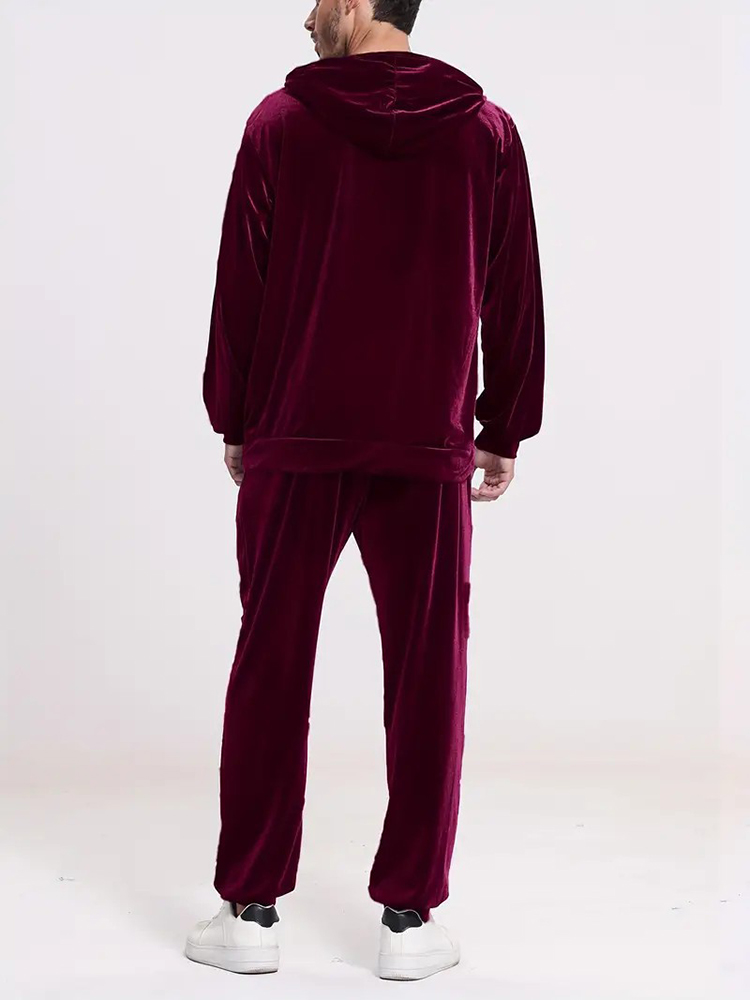 Fashion Solid Color Velvet Two - Men Fashion Vintage recension och pris
