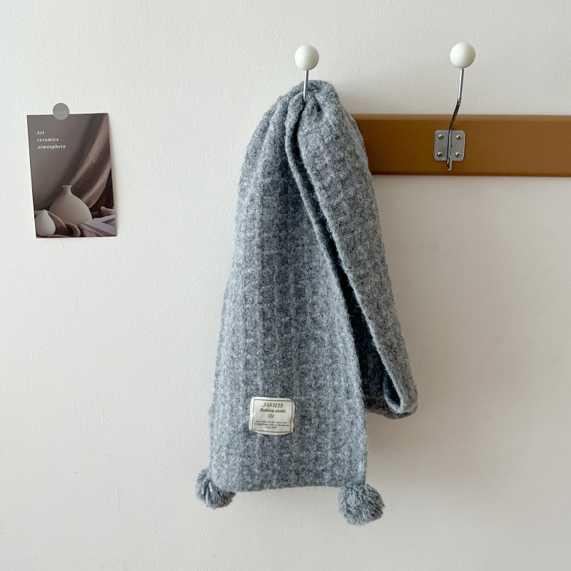 Winter hanging ball waffle kni - Men Scarf Wool recension och pris