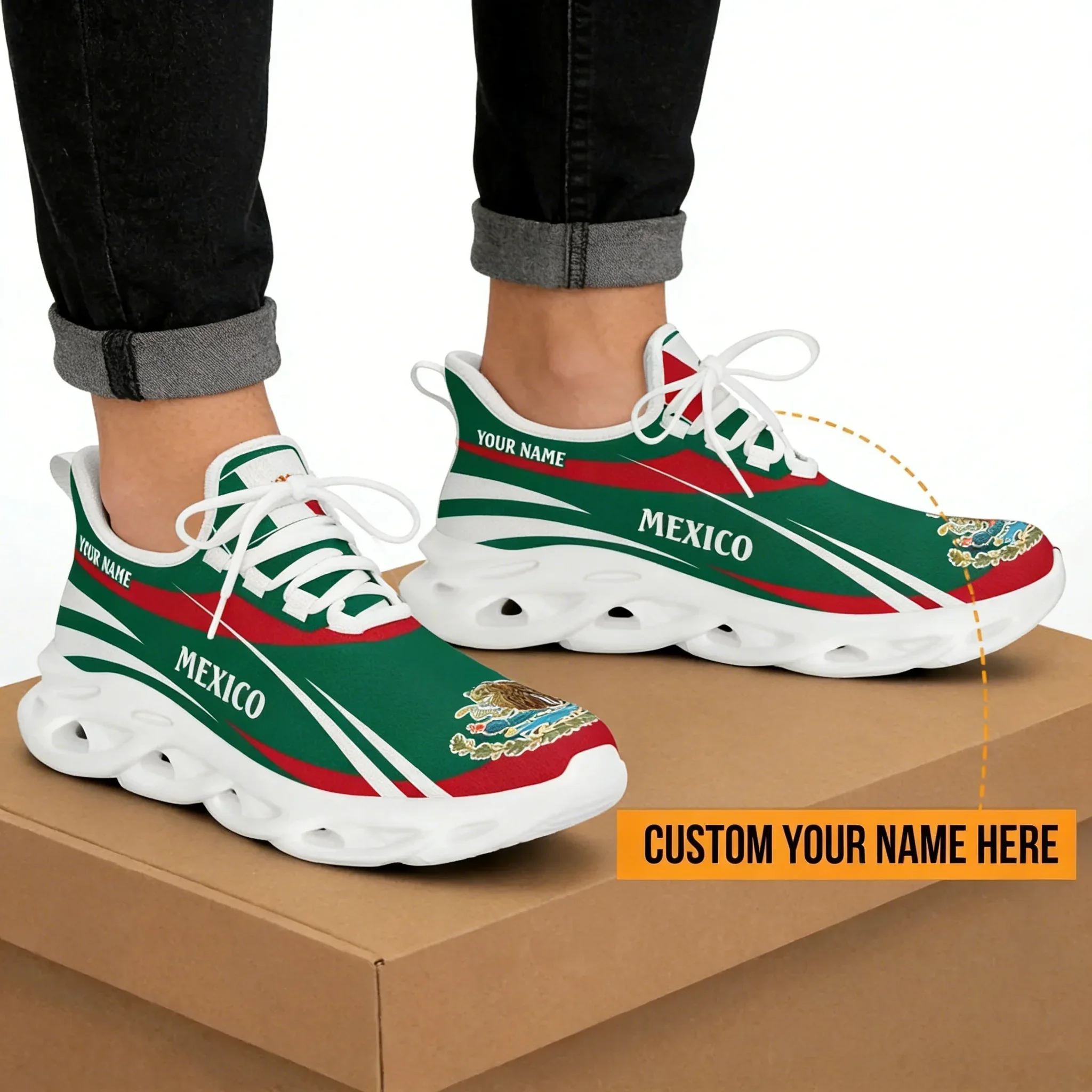 Mexico Flag Men's Sneakers - N - Mens Fashion Mexico recension och pris