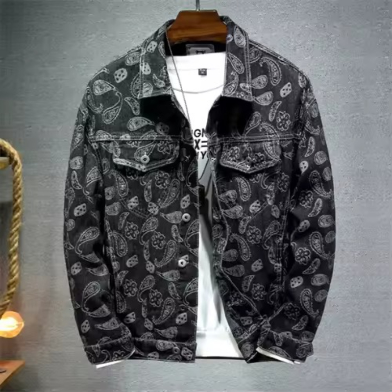 New 2025 Spring Japanese Vinta - Mens Fashion Denim Jacket recension och pris