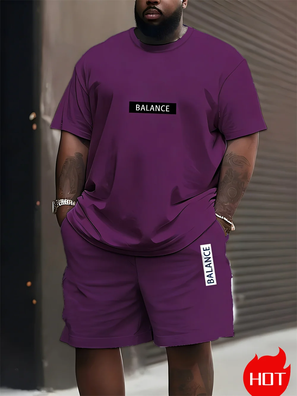 Men's Plus Size T-shirt Set Su - Men'S Fashion Plus recension och pris