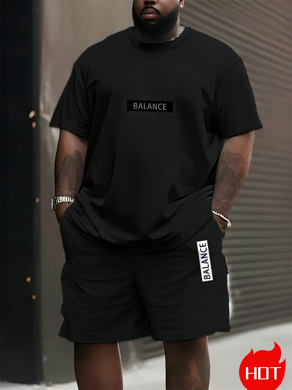 Men's Plus Size T-shirt Set Su - Men'S Fashion Plus recension och pris