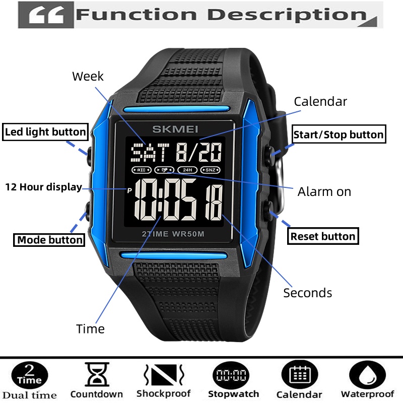 Skmei Mens Digital Sports Watc - Men'S Fashion Zone recension och pris