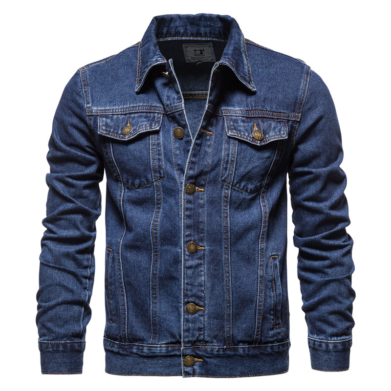 2025 Autumn Men Solid Denim Ja - Mens Fashion Denim Jacket recension och pris