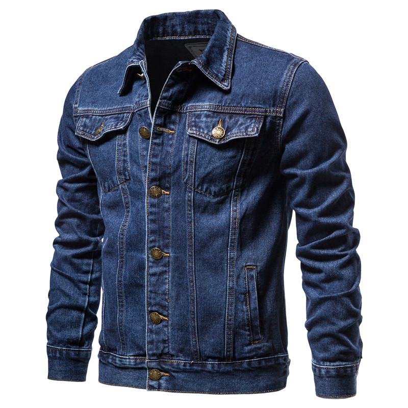2025 Autumn Men Solid Denim Ja - Mens Fashion Denim Jacket recension och pris