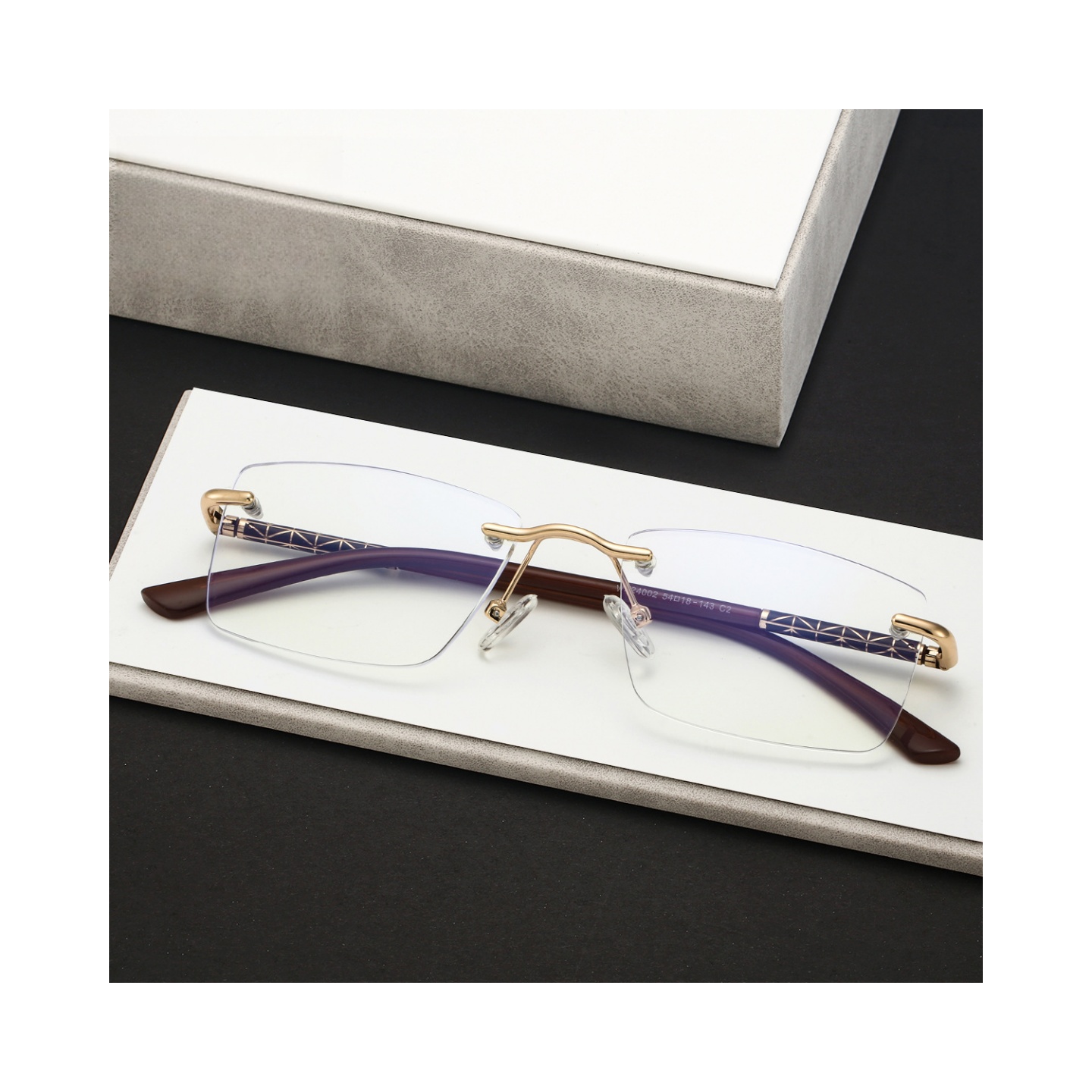 MOMOJA Frameless Square Frame  - Mens Fashion Reading Glasses recension och pris