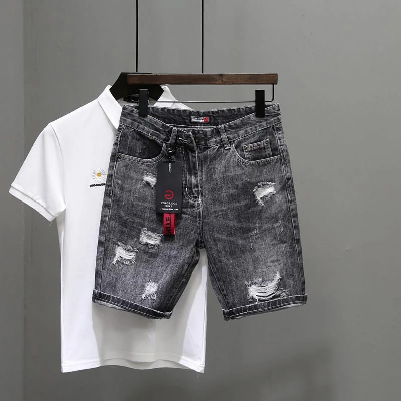 Men's Short Jeans Pants Black  - Mens Fashion Denim recension och pris
