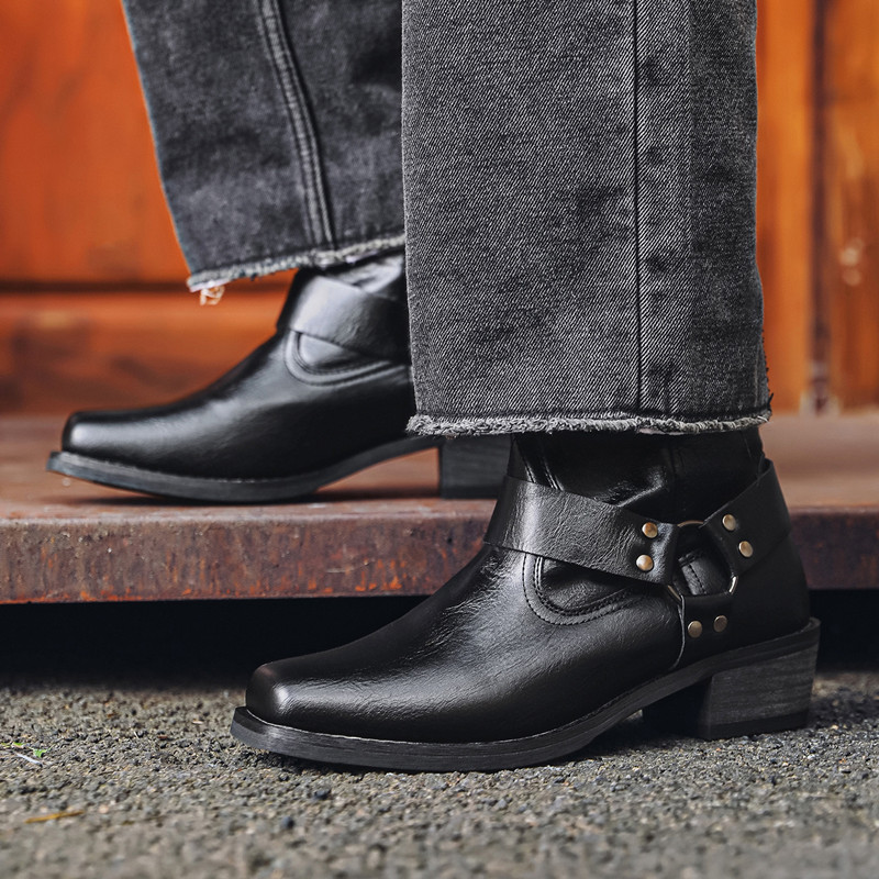 New Men's Leather Side Zipper  - Chelsea Boots Men recension och pris
