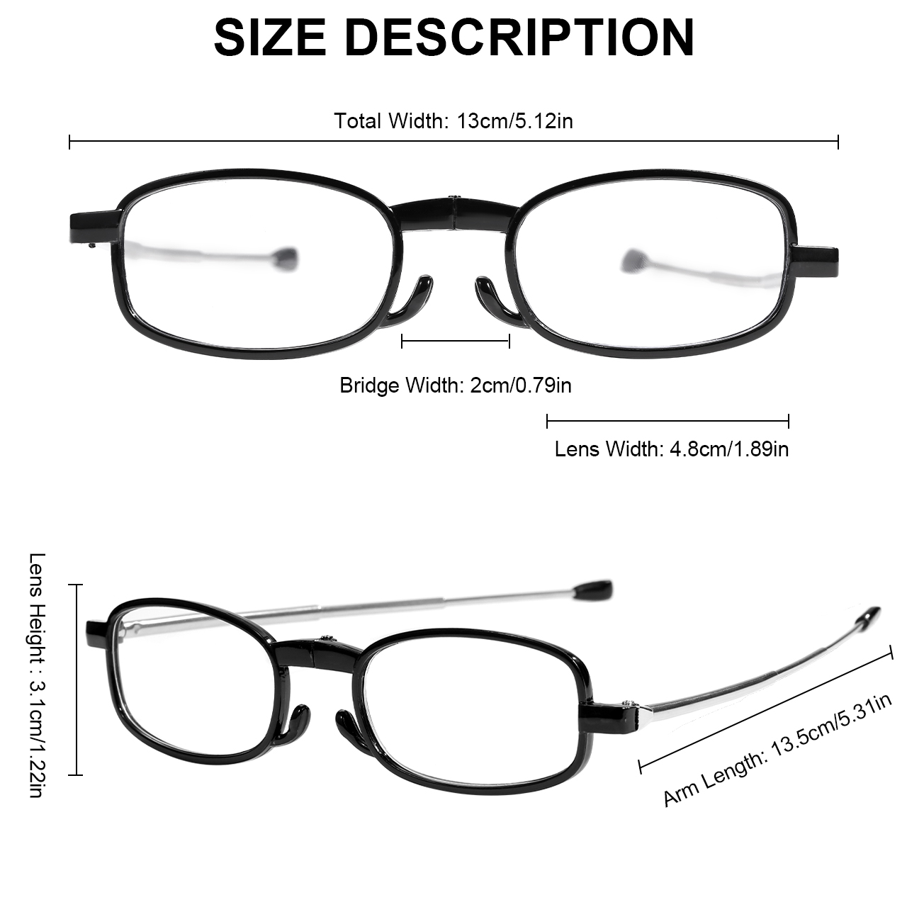 1pc  Folding Reading Glasses R - Mens Fashion Reading Glasses recension och pris