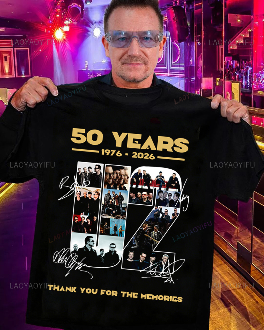U2 Band 50 Anniversary Graphic - Men'S Fashion Over 50 recension och pris
