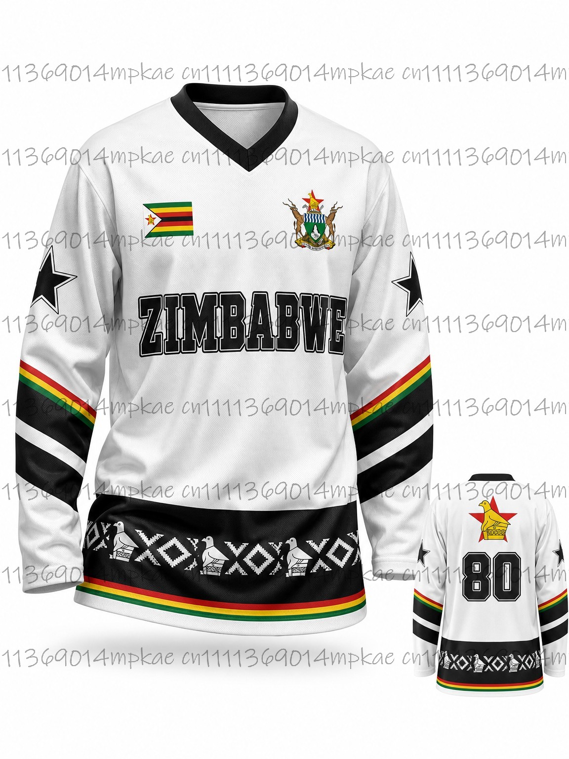 Autumn Zimbabwe Ethnic Street  - Men'S Fashion V Neck T Shirts recension och pris